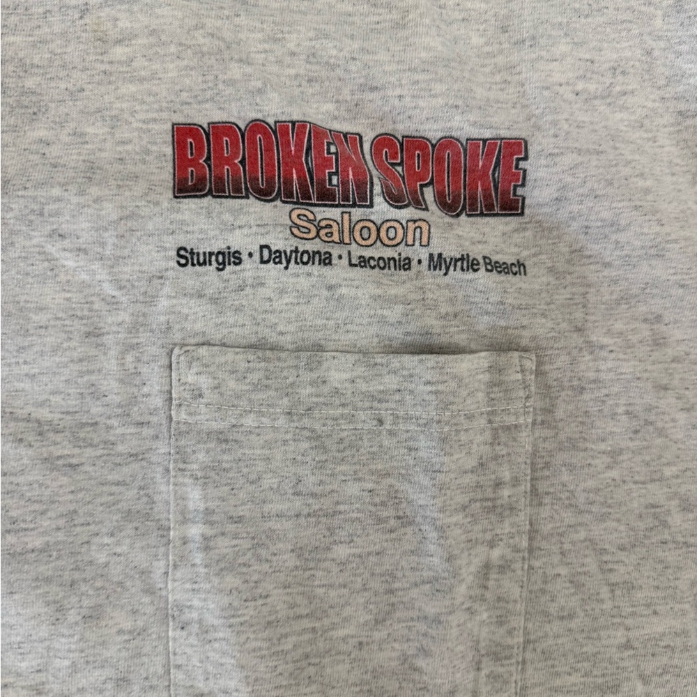 The Original Broken Spoke Saloon T-Shirt 2XL Motorcycle USA - Picture 5 of 6
